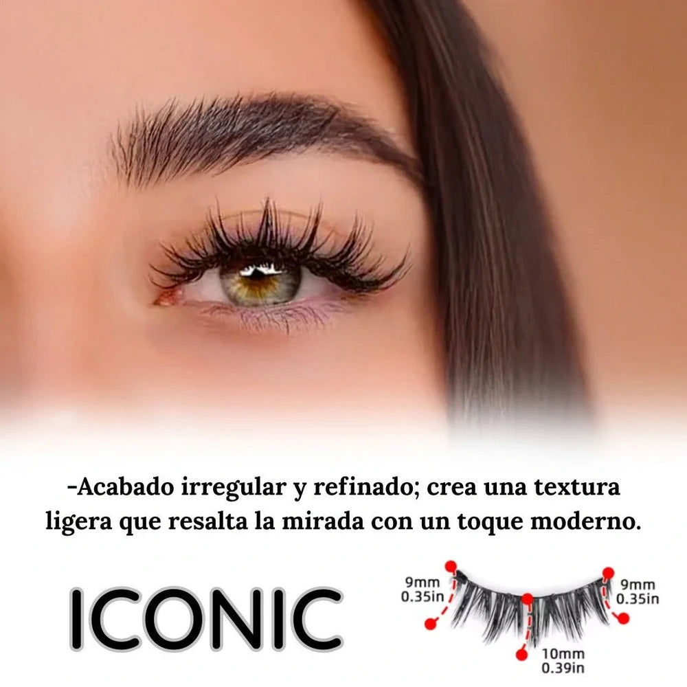 Pestañas Magnéticas Reutilizables Efecto 3D