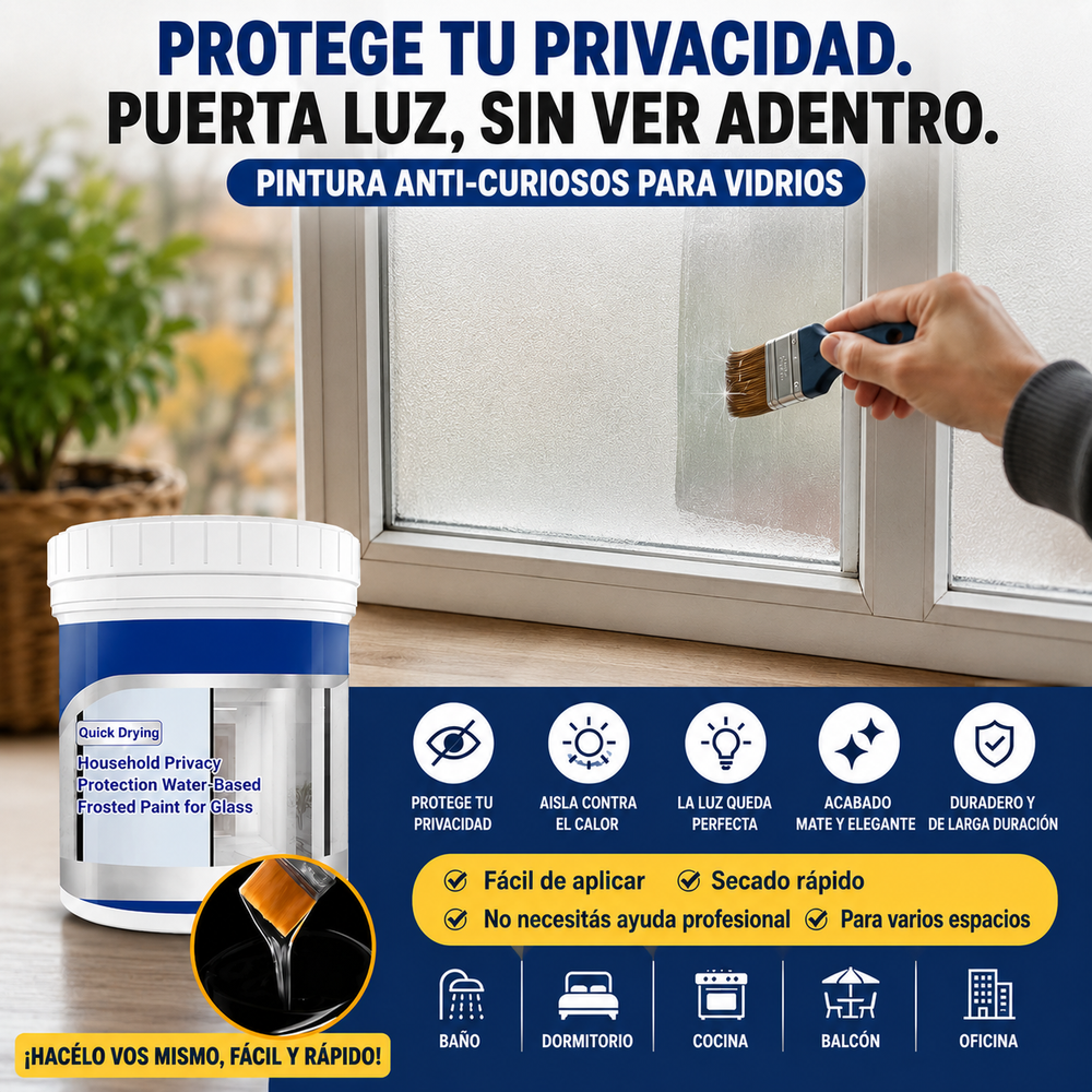 Pintura Mate Opacizante para Cristal