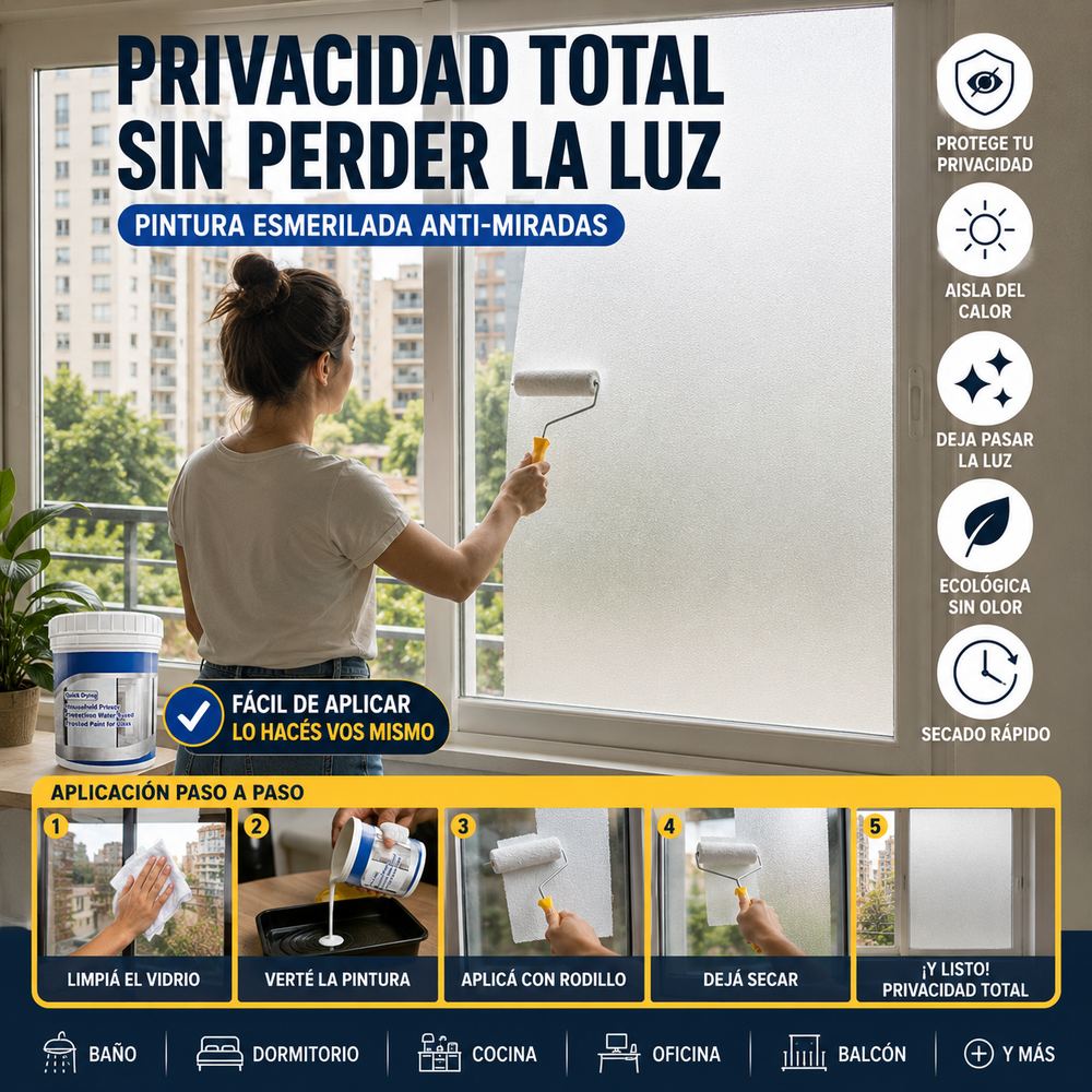 Pintura Mate Opacizante para Cristal