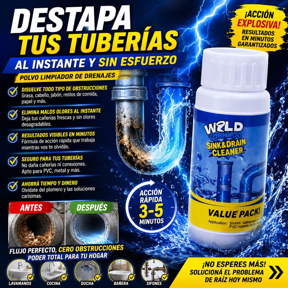 Polvo Limpiador de Desagües